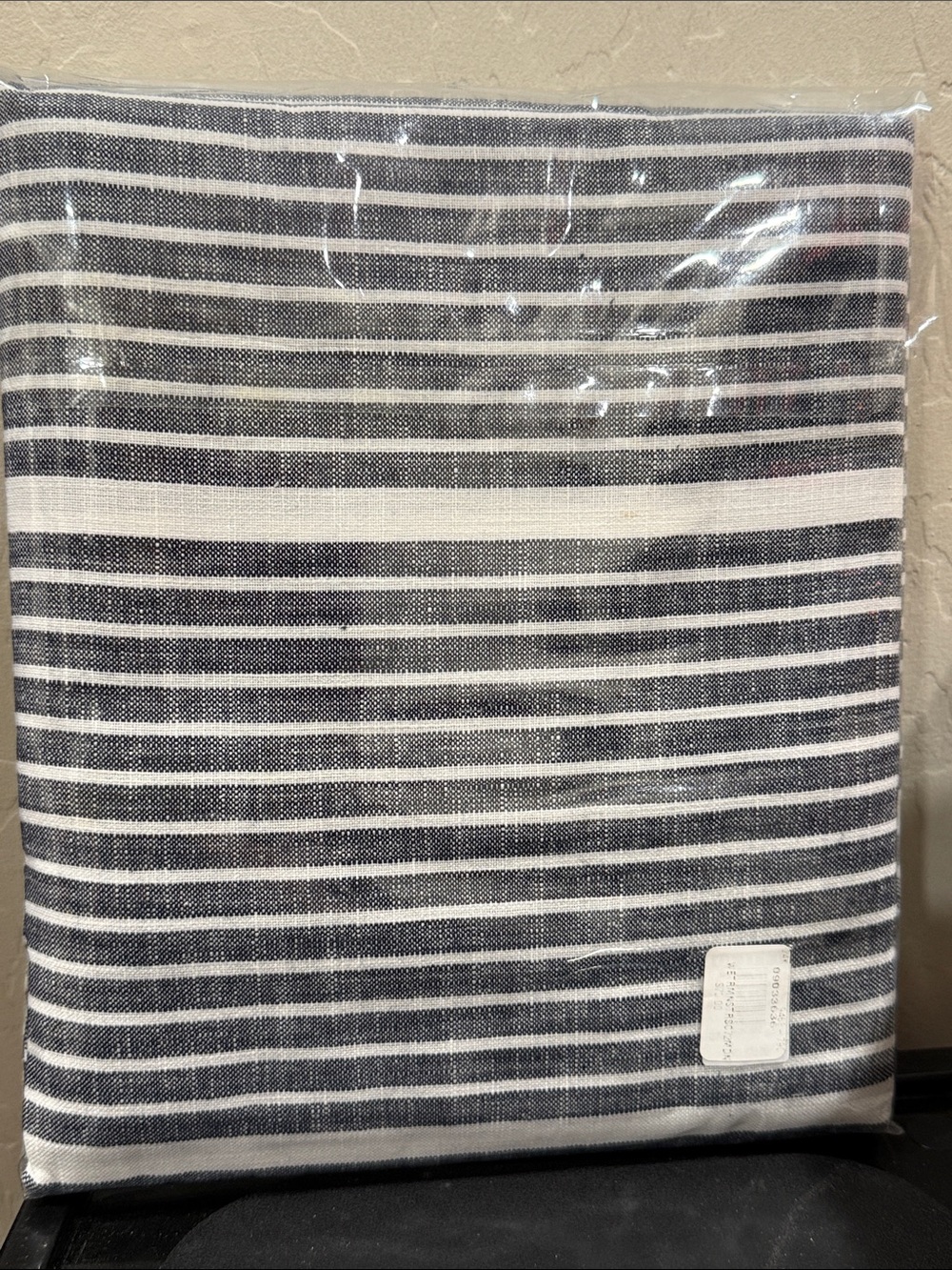 West Elm Gray and White Mini Stripe Shower Curtain